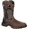 Durango Men's Waterproof Western Work Boot, 10.5 W, Steel Toe, 11 in H, Chocolate Safari/Elephant Black DDB0176 - alternate 1